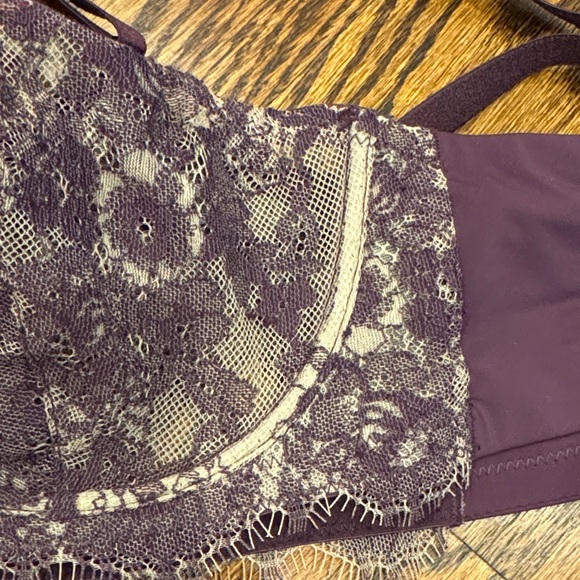 Skarlett Blue Plum Maroon Entice Balconette Lace Bra New With Tags 30DDD/30F - Picture 8 of 9